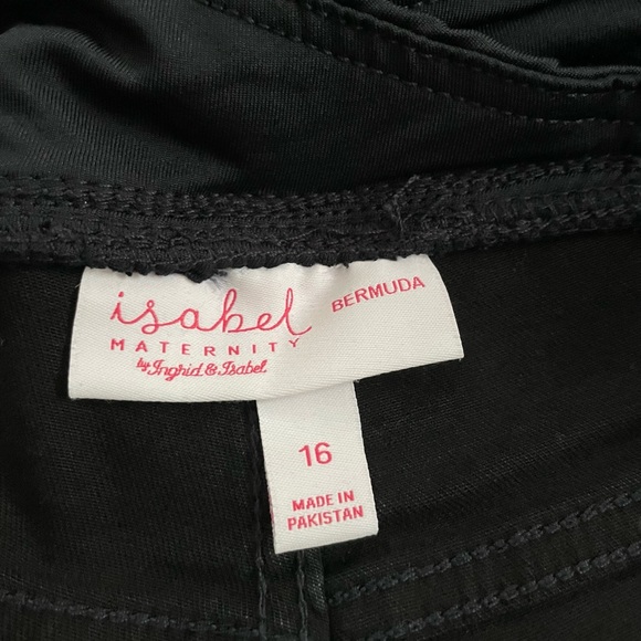 NWT ($24.99) Isabel Black Denim Raw Edge Bermuda. Size 16. - Picture 3 of 7
